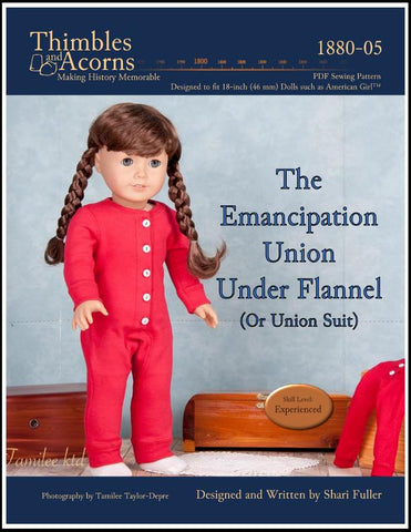 Thimbles and Acorns 18 Inch Historical Union Suit 18" Doll Clothes Pattern larougetdelisle