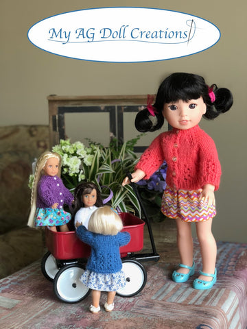 My AG Doll Creations Mini Karina's Cozy Sweater Knitting Pattern For Mini Dolls larougetdelisle