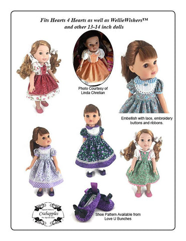 Crabapples WellieWishers School Girl 14-14.5 Inch Doll Clothes Pattern larougetdelisle