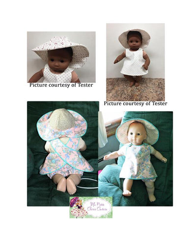 Mon Petite Cherie Couture Bitty Baby/Twin Xanthe 3-Piece Outfit 15" Baby Doll Clothes Pattern larougetdelisle