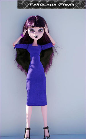 Fable-ous Finds Monster High The Batwing Dress for 17" Pattern for Monster High Dolls larougetdelisle