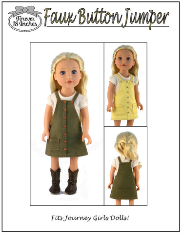 Forever 18 Inches Journey Girl Faux Button Front Jumper for 18” Journey Girls and 19” Gotz Dolls larougetdelisle