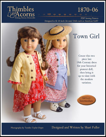Thimbles and Acorns 18 Inch Historical Town Girl 18" Doll Clothes larougetdelisle