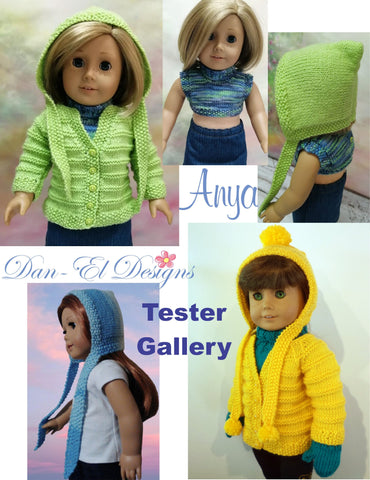 Dan-El Designs Knitting Anya 18 inch Doll Knitting Pattern larougetdelisle