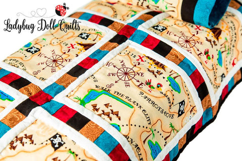 Ladybug Doll Quilts Quilt Around the Square 18" Doll Quilt Pattern larougetdelisle