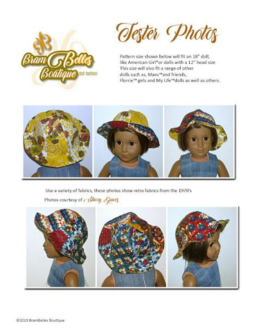 Brambelles boutique 18 Inch Modern Petal Hat 18" Doll Accessories larougetdelisle