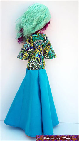 Fable-ous Finds Monster High Bohemian Beauty Maxi Dress and Floppy Hat for 17" Monster High Dolls larougetdelisle