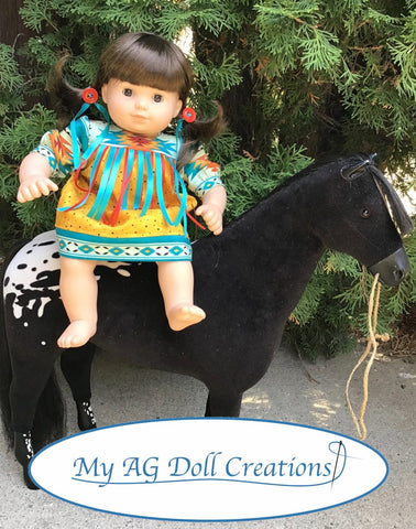 My AG Doll Creations Bitty Baby/Twin Baby Powwow 15" Baby Doll Clothes Pattern larougetdelisle