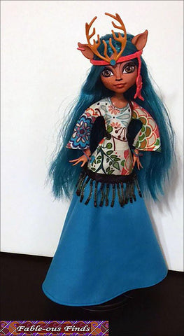 Fable-ous Finds Monster High Bohemian Beauty Maxi Dress and Floppy Hat Pattern for Monster High Dolls larougetdelisle