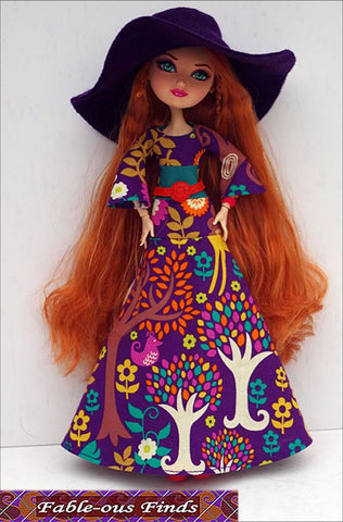Fable-ous Finds Monster High Bohemian Beauty Maxi Dress and Floppy Hat Pattern for Monster High Dolls larougetdelisle