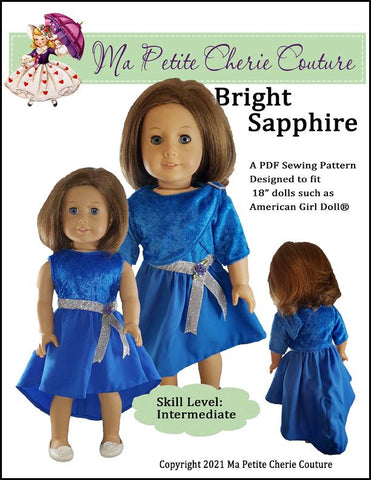 Mon Petite Cherie Couture 18 Inch Modern Bright Sapphire 18" Doll Clothes Pattern larougetdelisle