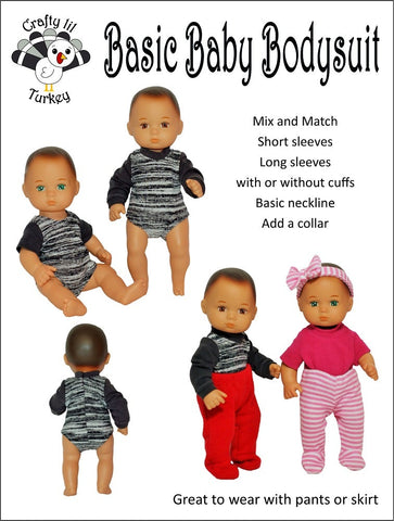 Crafty Lil Turkey 8" Baby Dolls Basic Baby Bodysuit Pattern For 8" Baby Dolls larougetdelisle
