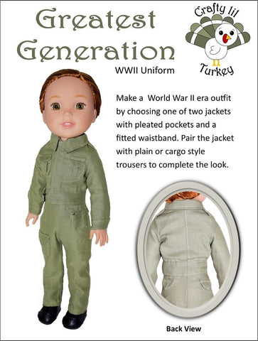 Crafty Lil Turkey WellieWishers Greatest Generation 14.5" Doll Clothes Pattern larougetdelisle