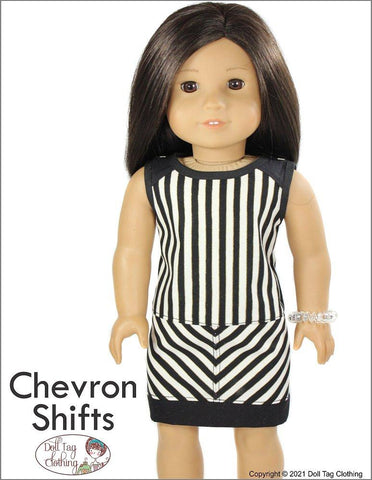 Doll Tag Clothing 18 Inch Modern Chevron Shifts 18" Doll Clothes larougetdelisle