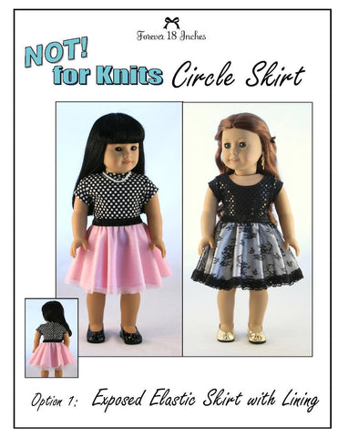 Forever 18 Inches 18 Inch Modern NOT! for Knits Circle Skirt 18" Doll Clothes larougetdelisle