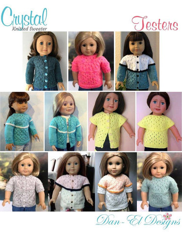 Dan-El Designs Knitting Crystal 18" Doll Clothes Knitting Pattern larougetdelisle
