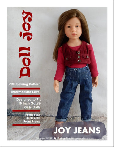 Doll Joy Gotz 19 Inch Joy Jeans 19" Gotz® Doll Clothes Pattern larougetdelisle