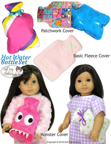 Doll Tag Clothing 18 Inch Modern Hot Water Bottle 18" Doll Accessory Pattern larougetdelisle