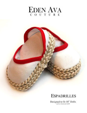 Eden Ava Free Shoes Espadrilles 18" Doll Shoes larougetdelisle
