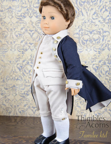 Thimbles and Acorns 18 inch Boy Doll George Washington, Commander-in-Chief 18" Doll Clothes Pattern larougetdelisle