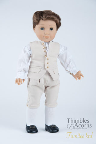 Thimbles and Acorns 18 inch Boy Doll George Washington, Commander-in-Chief 18" Doll Clothes Pattern larougetdelisle