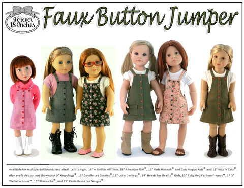 Forever 18 Inches Ruby Red Fashion Friends Faux Button Jumper Doll Clothes Pattern For Ruby Red Fashion Friends larougetdelisle