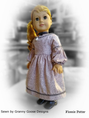 Flossie Potter 18 Inch Historical 1800s Simple Stitches Dress 18" Doll Clothes larougetdelisle