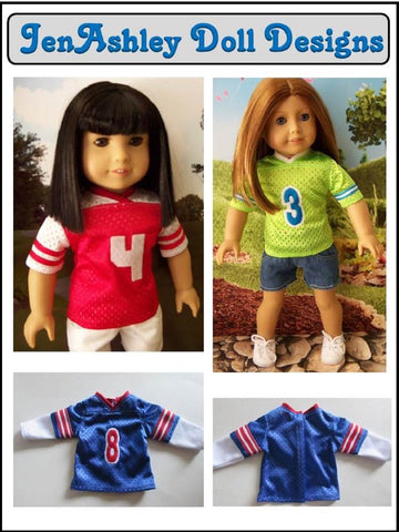 Jen Ashley Doll Designs 18 Inch Modern Football Jersey 18" Doll Clothes larougetdelisle