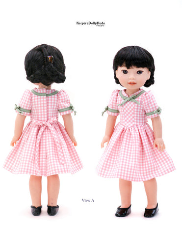 Keepers Dolly Duds Designs 18 Inch Historical Forties Fashion Dress 14.5-15" Doll Clothes Pattern larougetdelisle