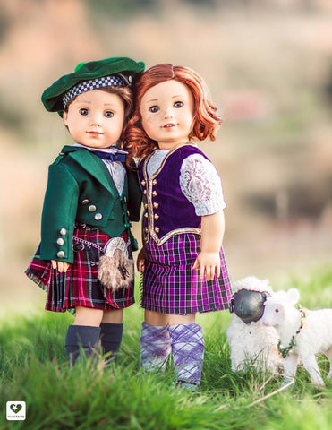 Genniewren 18 Inch Modern Highland Kilt 18" Doll Clothes Pattern larougetdelisle