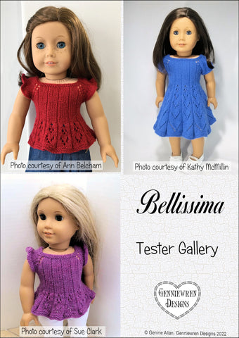 Genniewren Knitting Bellissima 18" Doll Knitting Pattern larougetdelisle