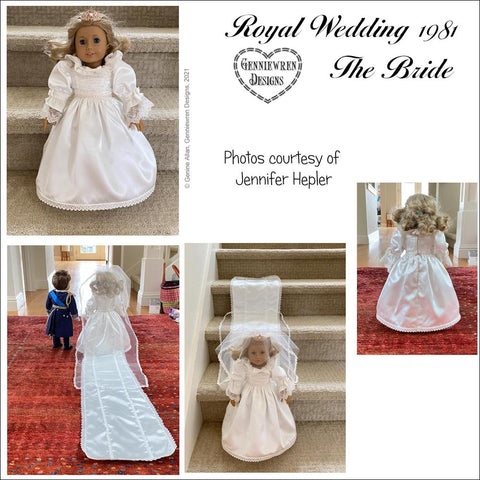 Genniewren 18 Inch Historical Royal Wedding 1981 The Bride 18 inch Doll Clothes Pattern larougetdelisle