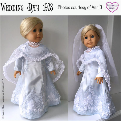 Genniewren 18 Inch Historical Wedding Day 1978 18" Doll Clothes Pattern larougetdelisle
