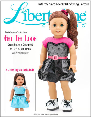 Liberty Jane 18 Inch Modern Get The Look Dress 18" Doll Clothes Pattern larougetdelisle