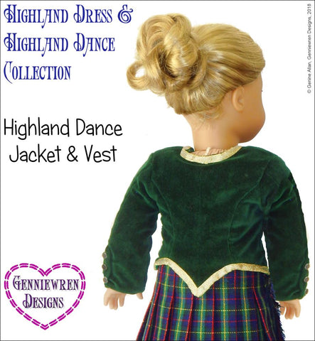 Genniewren 18 Inch Modern Girl's Highland Bundle 18" Doll Clothes Pattern larougetdelisle