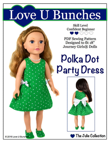 Love U Bunches Journey Girl Polka Dot Party Dress for Journey Girls Dolls larougetdelisle