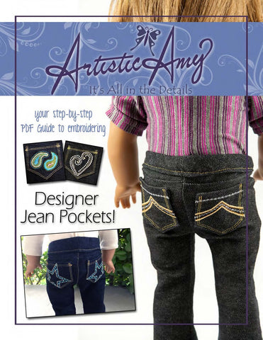 Artistic Amy Machine Embroidery Design Designer Jean Pockets Machine Embroidery Designs larougetdelisle