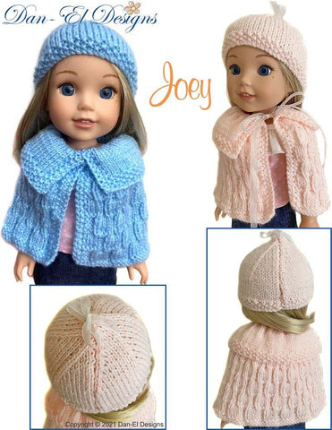 Dan-El Designs WellieWishers Joey 14.5" Doll Clothes Knitting Pattern larougetdelisle