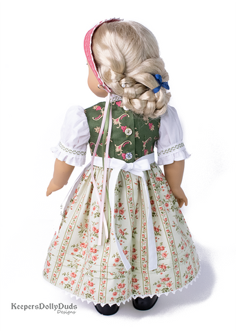 Keepers Dolly Duds Designs 18 Inch Historical Spring Dirndl 18" Doll Clothes Pattern larougetdelisle