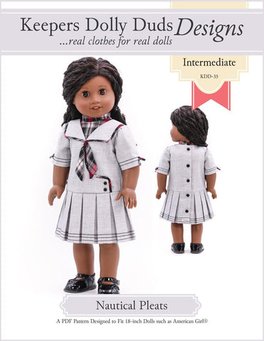 Keepers Dolly Duds Designs 18 Inch Historical Nautical Pleats 18" Doll Clothes Pattern larougetdelisle