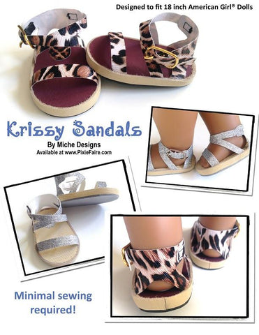 Miche Designs Shoes Krissy Sandals 18" Doll Shoes larougetdelisle