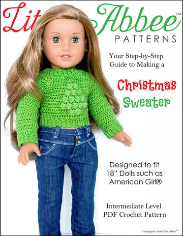 Little Abbee Crochet Christmas Sweater Crochet Pattern larougetdelisle