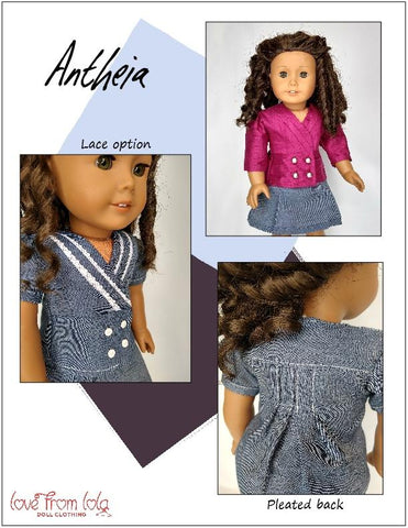 Love From Lola 18 Inch Modern Antheia 18" Doll Clothes Pattern larougetdelisle