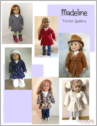 Love From Lola 18 Inch Modern Madeline 18" Doll Clothes Pattern larougetdelisle