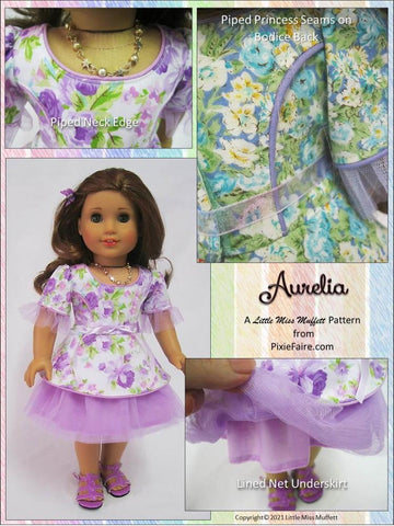 Little Miss Muffett 18 Inch Modern Aurelia 18" Doll Clothes Pattern larougetdelisle