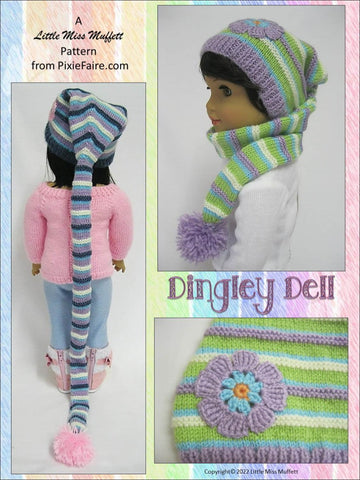 Little Miss Muffett Knitting Dingley Dell 18" Knitting Pattern larougetdelisle