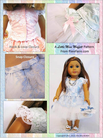 Little Miss Muffett 18 Inch Modern Flower Girl 18" Doll Clothes Pattern larougetdelisle