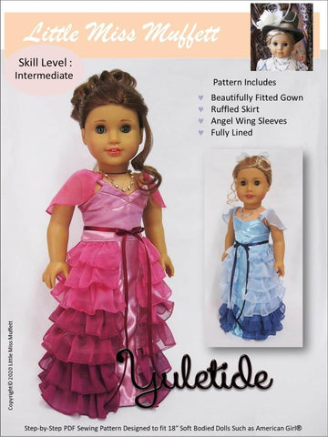 Little Miss Muffett 18 Inch Modern Yuletide 18" Doll Clothes Pattern larougetdelisle