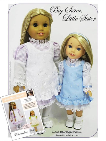 Little Miss Muffett WellieWishers Edwardian Fall 14.5" Doll Clothes Pattern larougetdelisle