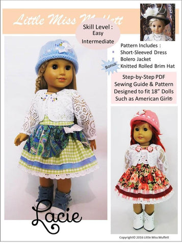 Little Miss Muffett 18 Inch Modern Lacie 18" Doll Clothes Pattern larougetdelisle